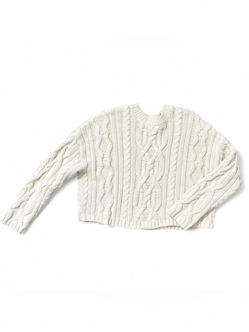SOHO & STELLA New York Cream Cable Knit Sweater Size Small NWT Style